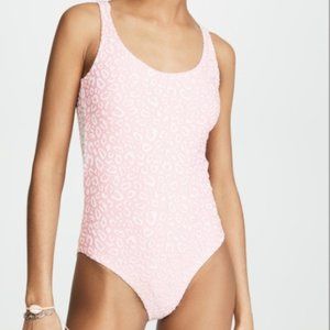 Onia Kelly Leopard Print One Piece Swimsuit | XS